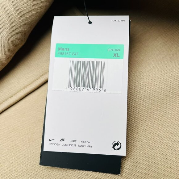 Nike Tech Fleece Reimagined Oversized Shacket 'Khaki' FB8167-247 size XL - Picture 2 of 4